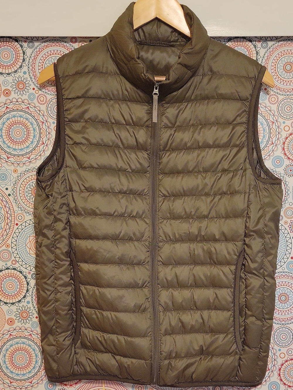 Uniqlo Olive Quilted Down Vest
